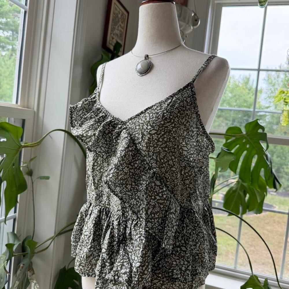 Old Navy Floral Print Ruffle Tiered Tank Top Medium - Picture 2 of 6